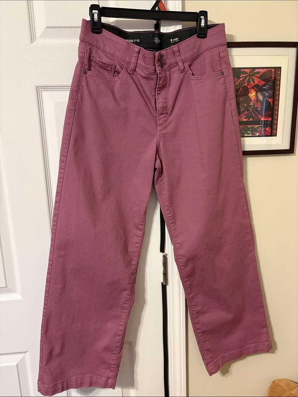 St. John's Bay Wide Leg Pants in Dusty Rose Pink